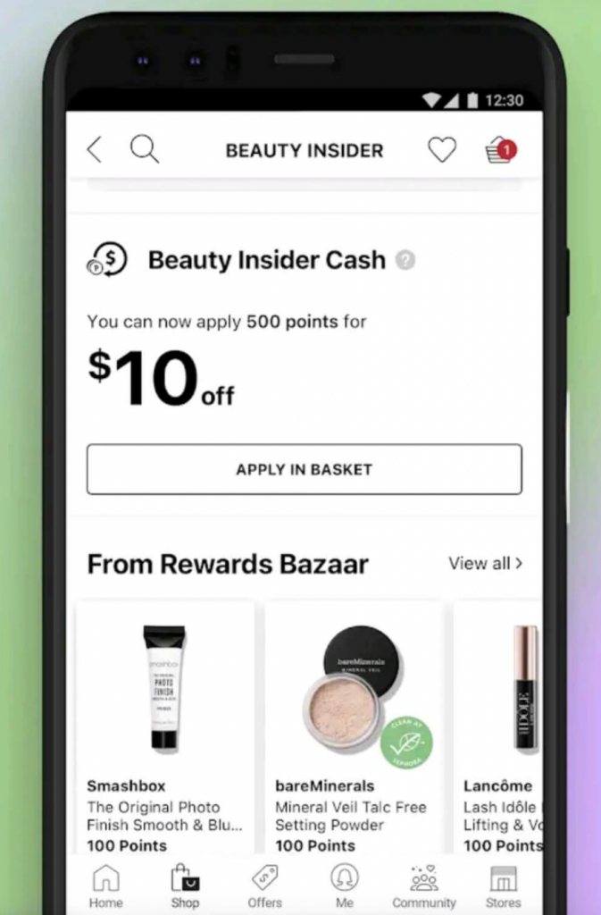 Sephora’s Beauty Insider program APP